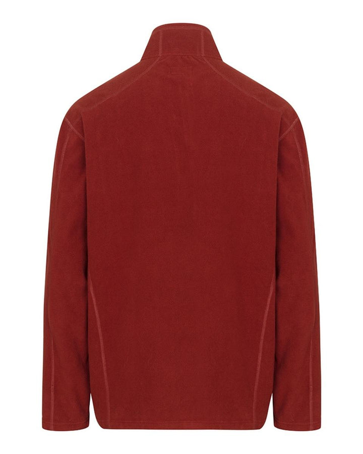 Hoggs of Fife Islander Techpro 1/4 Zip Shirt - Burnt Henna – view 3