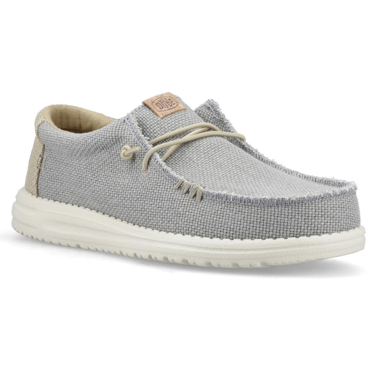 HEYDUDE Wally Braided Slip on Shoe Flannel Grey/Olive
