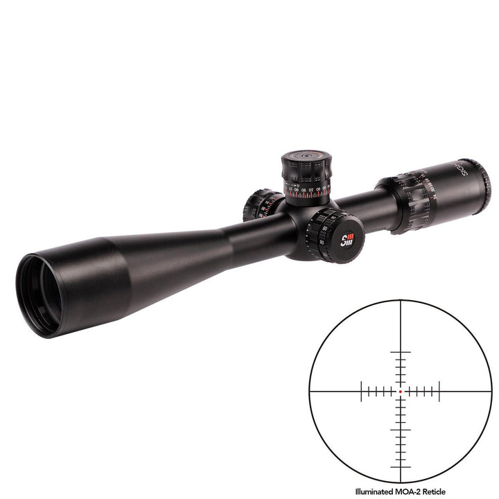 Sightron SIII PLR 6-24x50 Illuminated MOA-2 Zero Stop Rifle Scope