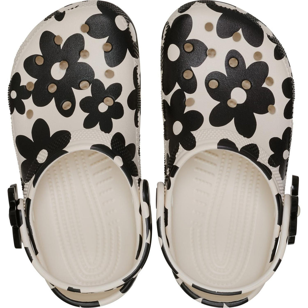 Classic Pop Petals Clog Kid Summit White/Black