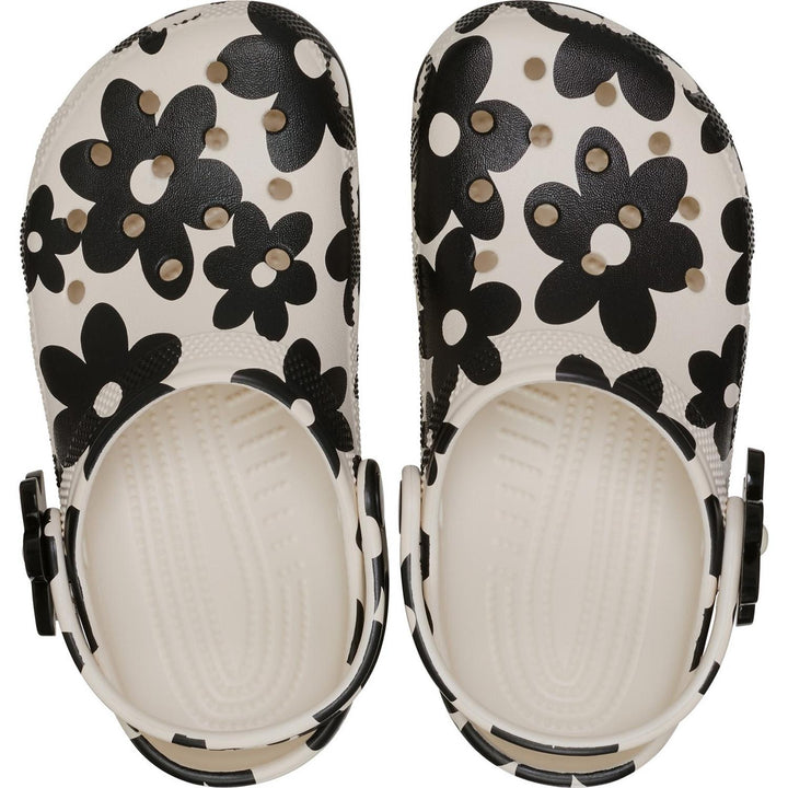 Classic Pop Petals Clog Kid Summit White/Black