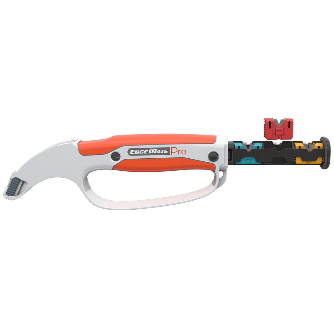 Akah EDGEMATE Pro universal sharpener - yellow: fine kitchen knives / pocket knives, red: knife secateurs pruning shears grinder boning