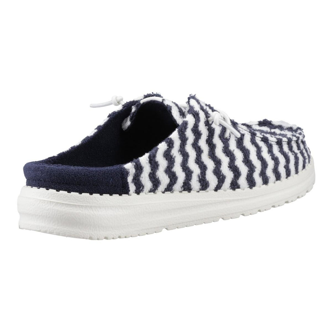 HEYDUDE Wendy Slip Terry Stripe Mule Navy Blazer/Egret