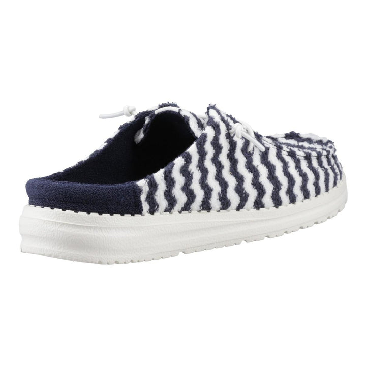 HEYDUDE Wendy Slip Terry Stripe Mule Navy Blazer/Egret