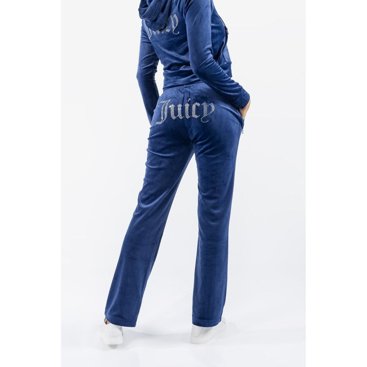 Juicy Couture Velour Track Pant Blue Depths