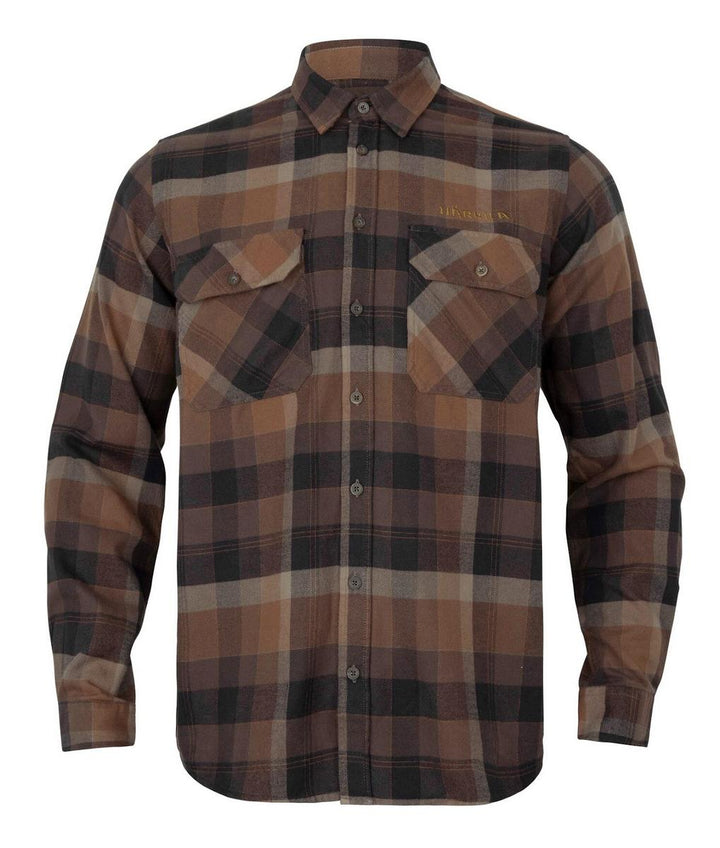 Harkila Asmund L/S shirt Rust brown check