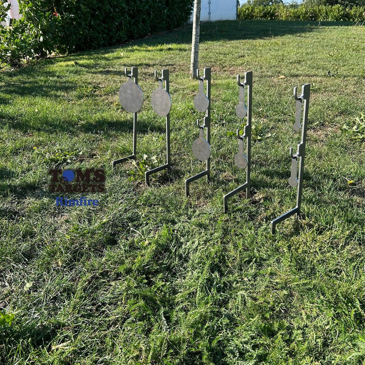 Tom's Targets Stand and Gong Bundle Rimfire Targets - 6mm AR450