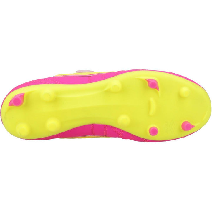 Umbro Speciali Liga Firm Ground Jnr Football Boot Hot Pink