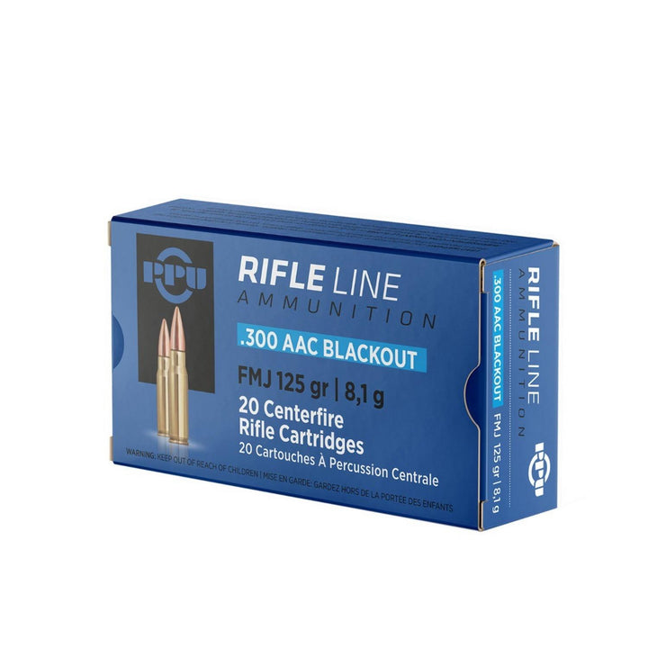 PPU Prvi Partizan .300 AAC Blackout 125gr FMJ Rifle Ammo, 20 Rounds