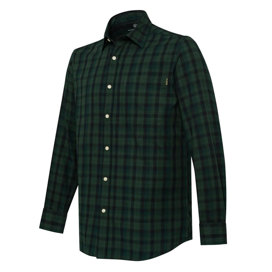 Bryggen Shirt  Green and Black Check