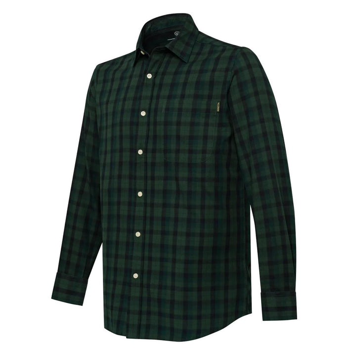 Bryggen Shirt Green and Black Check