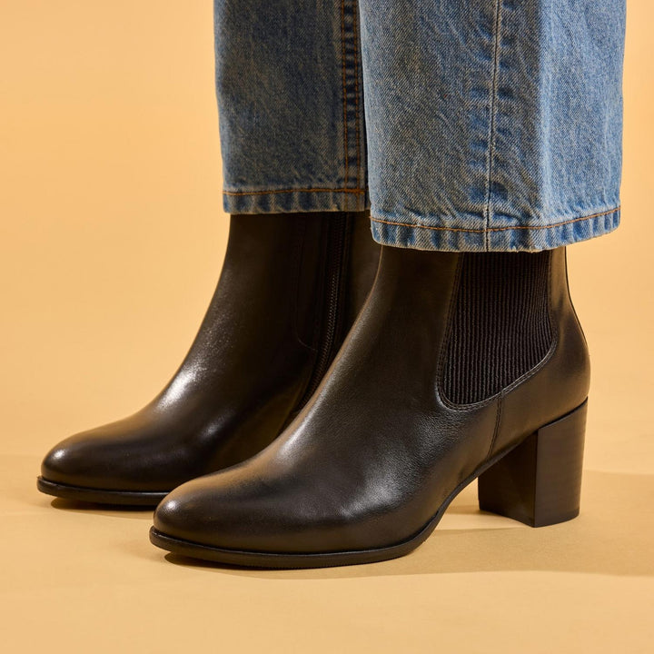 Camellia Heeled Boot BLACK