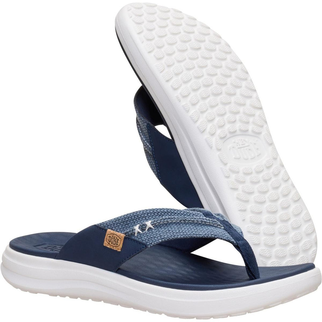 HEYDUDE Finn Flip Braided Navy