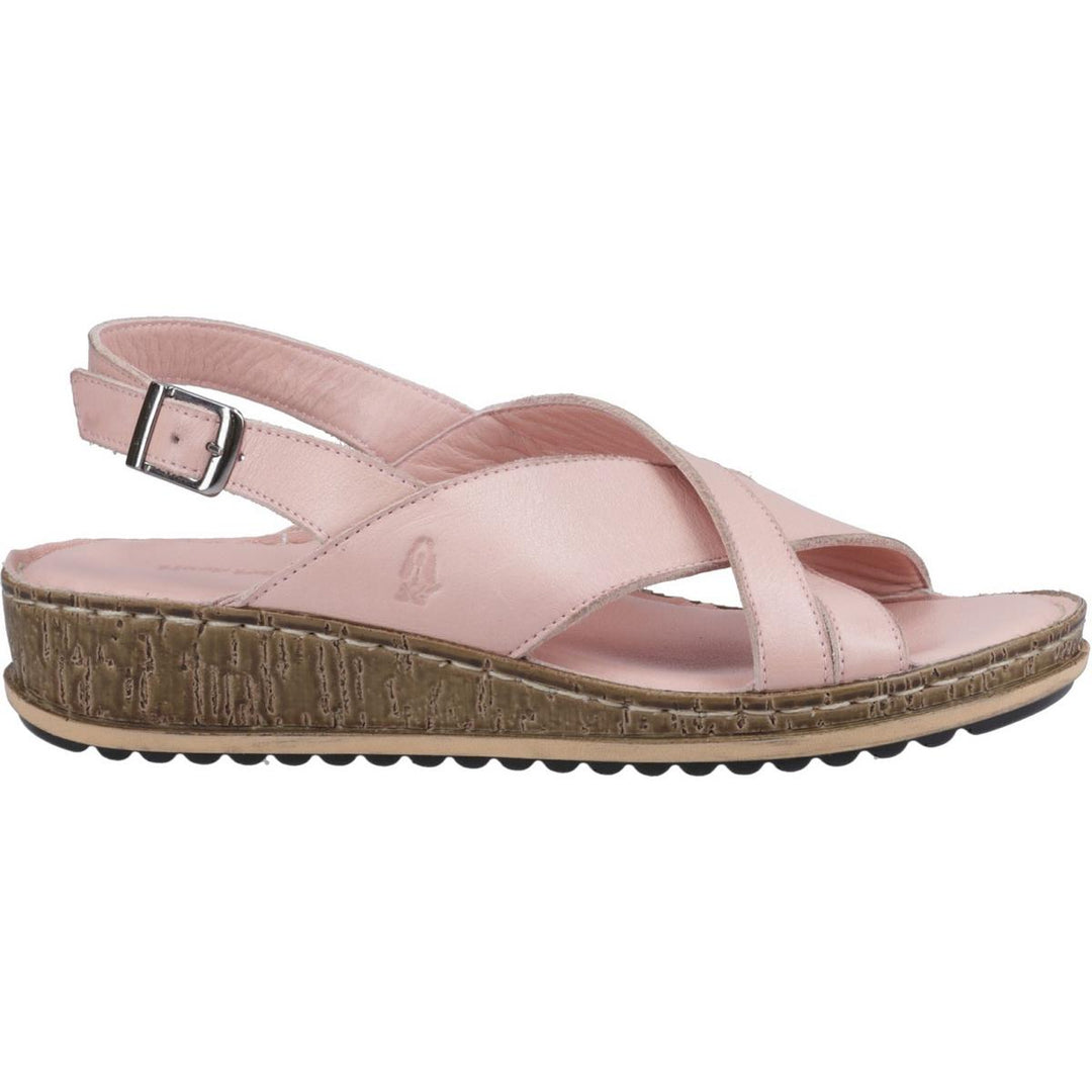Hush Puppies Elena Cross Over Wedge Sandal Blush