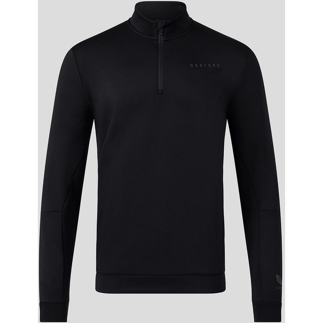 Castore FLEX 1/4 ZIP SWEATSHIRT CASTORE BLACK/CASTORE GUNMET