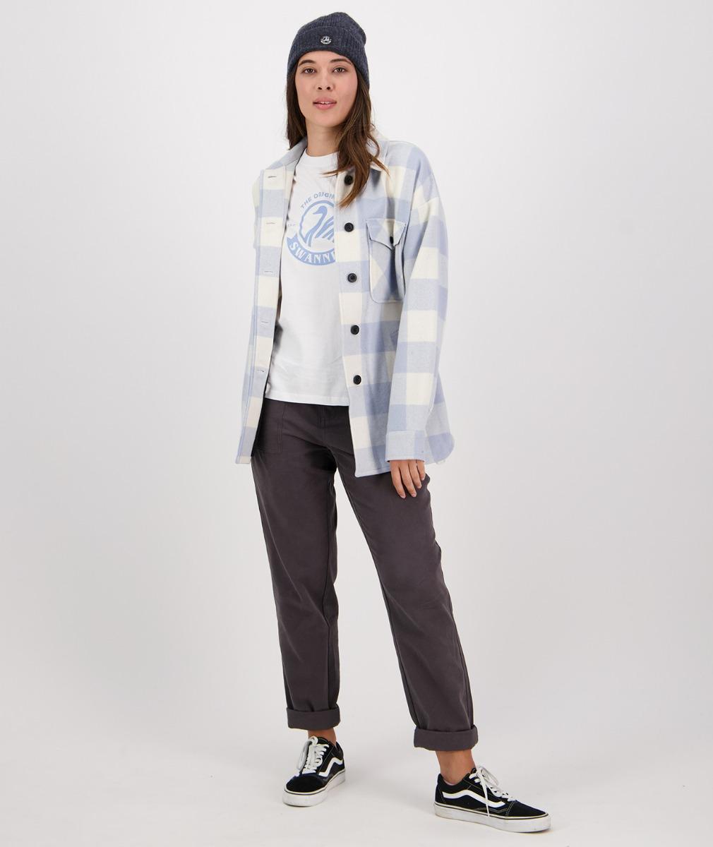 Swanndri Anchorage Wool Shirt Jacket Powder Check