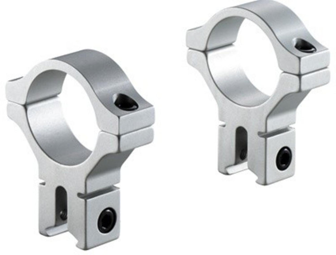 BKL 30mm 2 Piece Single Strap Medium Dovetail Scope Rings - Silver