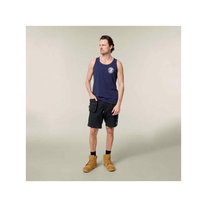 Hard Yakka Heritage Singlet Navy
