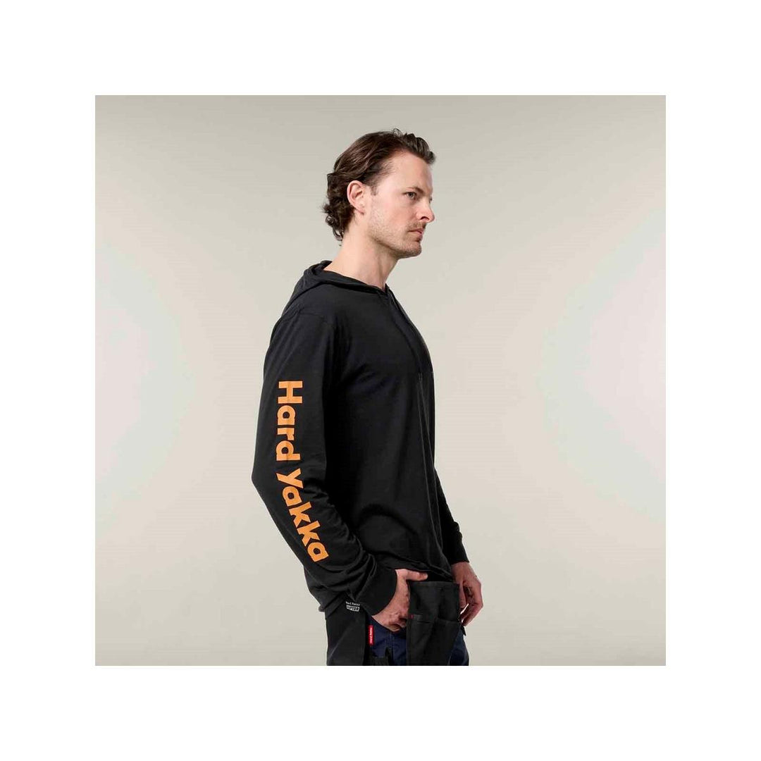 Hard Yakka Hooded Long Sleeve Tee