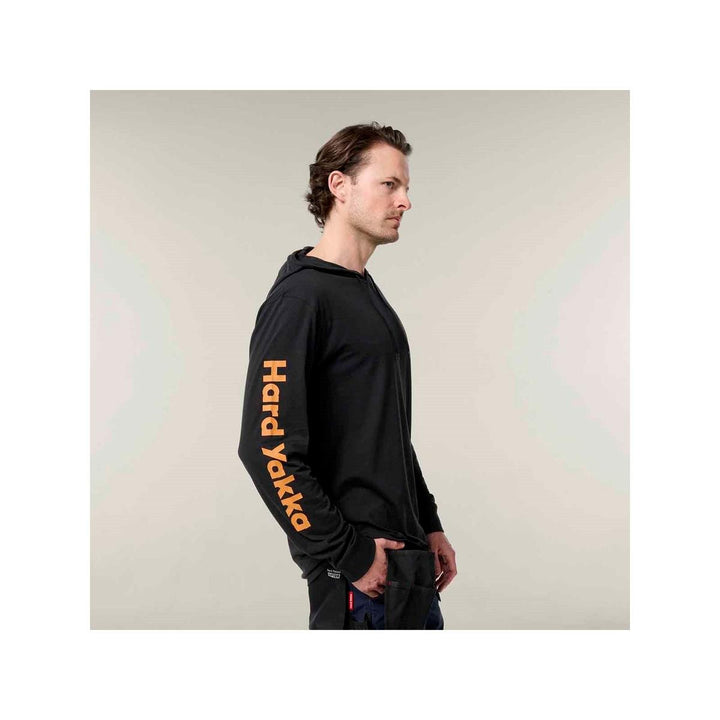 Hard Yakka Hooded Long Sleeve Tee