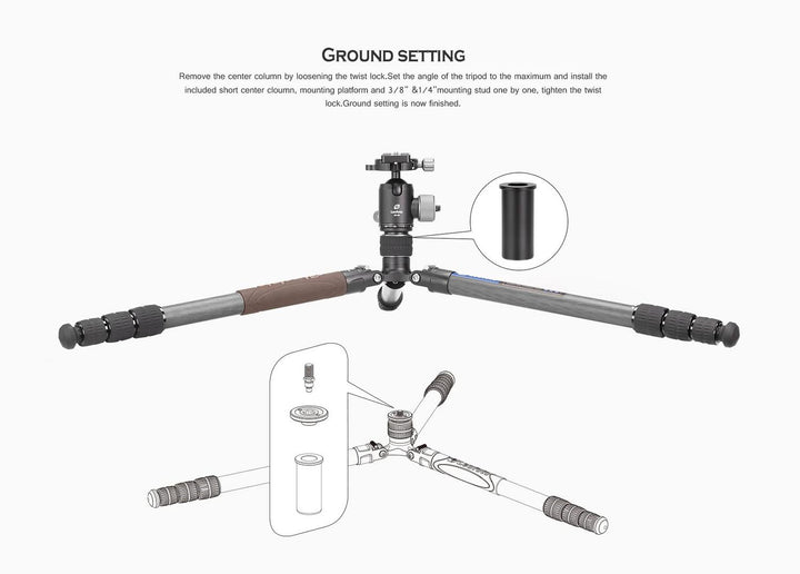Leofoto Urban LX-284CT Carbon Tripod with XB-38 Ball Head