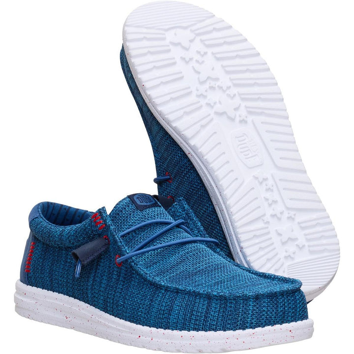 HEYDUDE Wally Stretch Sox Slip on Shoe Ensign Blue/Multi