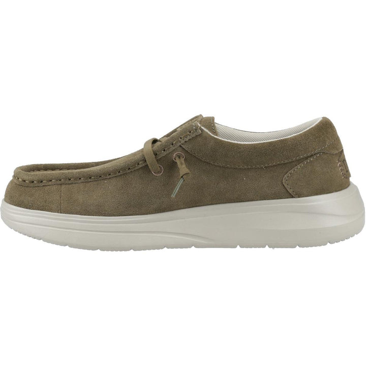 HEYDUDE Wally X Suede Shoes Dark Olive/Stone