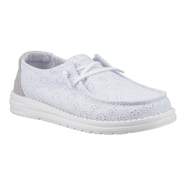 HEYDUDE Wendy Eyelet Lace Shoes Ancient Blue