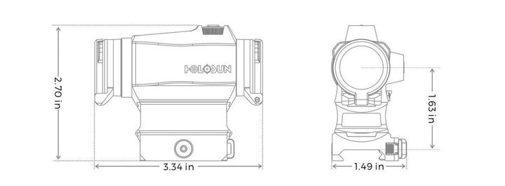 Holosun HS515CM 2 MOA & 65 MOA Circle Red Dot Sight