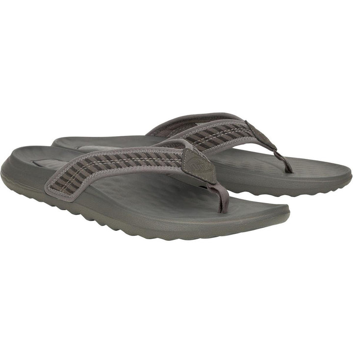 HEYDUDE Myers Flip Nu Prep Sandal Black/Granite Grey