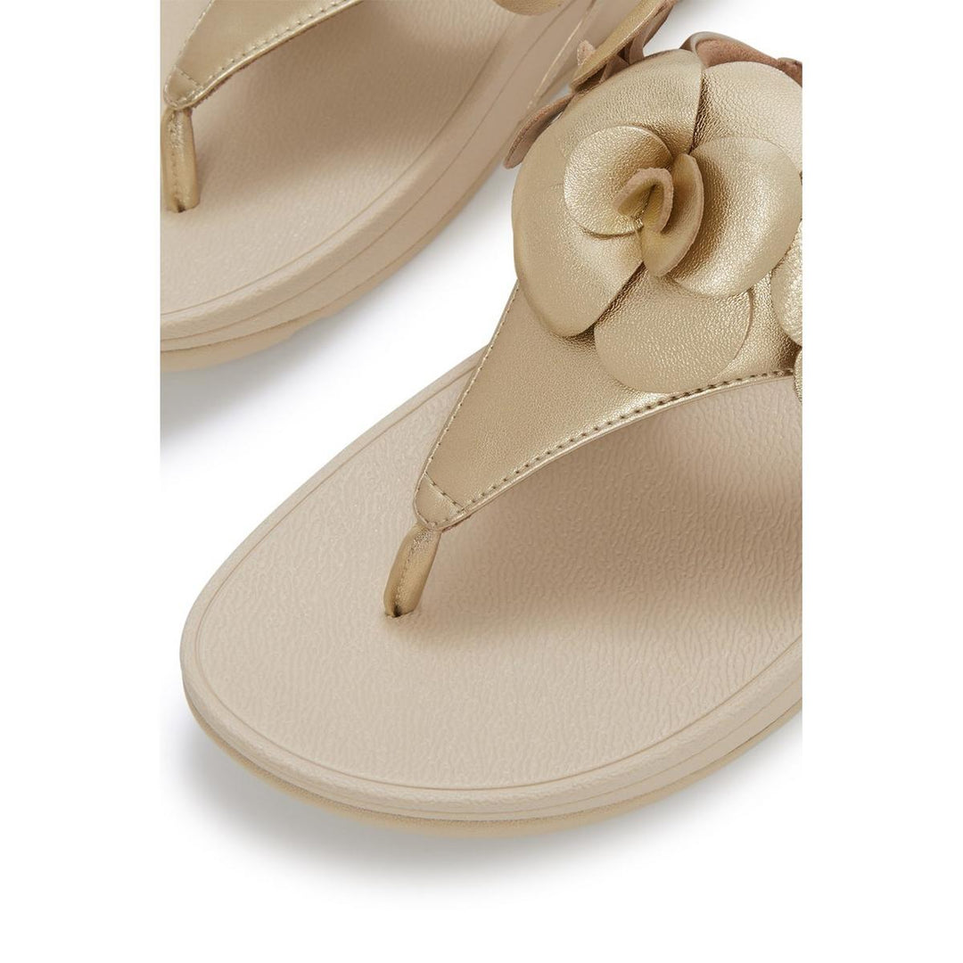 Fitflop Lulu Flower Toe-Post Sandals Platino – view 4