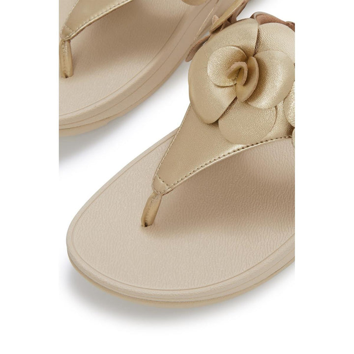 Fitflop Lulu Flower Toe-Post Sandals Platino – view 4