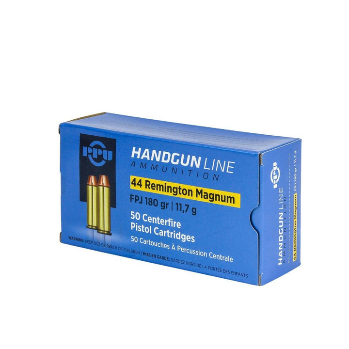 PPU Prvi Partizan .44 Rem Mag 240gr Flat Point Jacketed Ammo, 50 Rounds