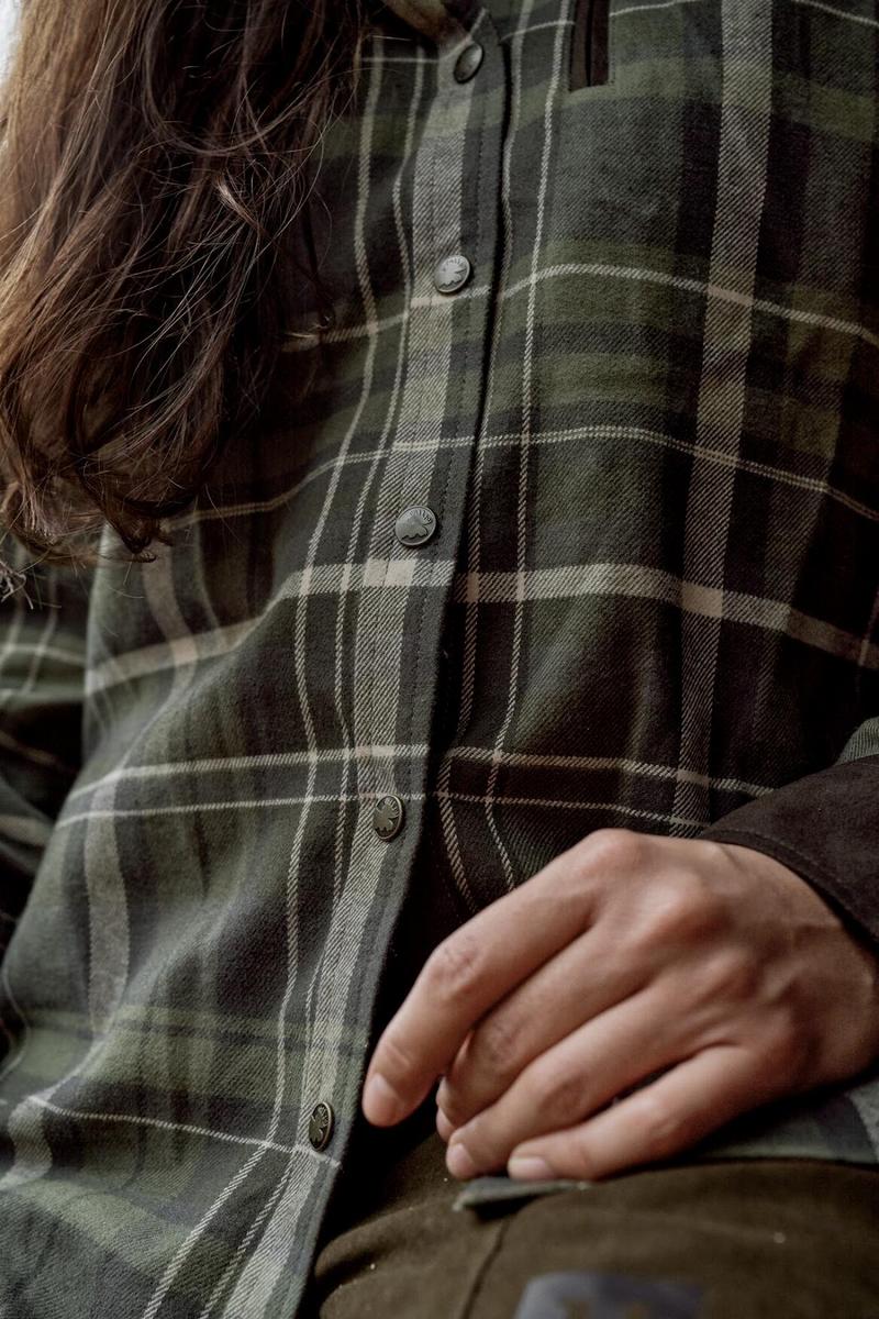 Harkila Pajala L/S shirt W Olive check