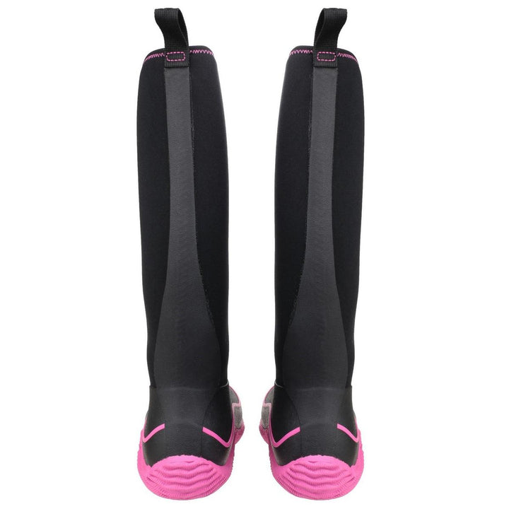 Muck Boots Hale Pull On Wellington Boot Black/Pink