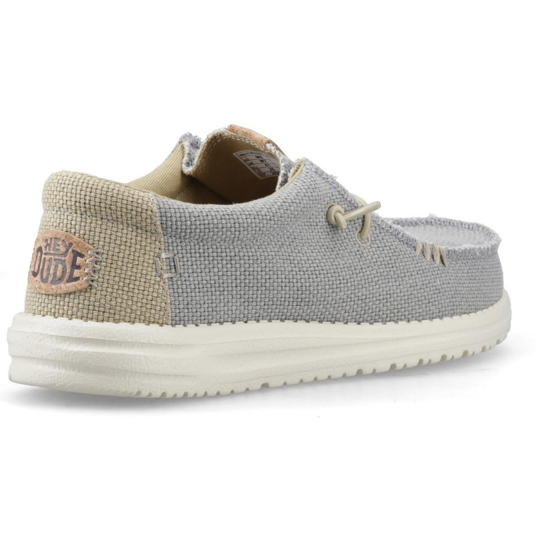 HEYDUDE Wally Braided Slip on Shoe Flannel Grey/Olive