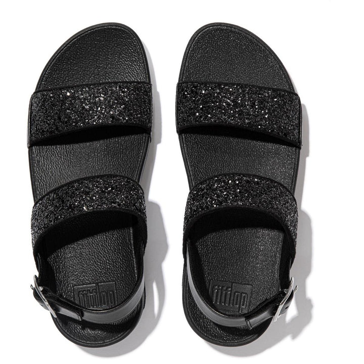 Fitflop Lulu Glitter Sandals Black Glitter