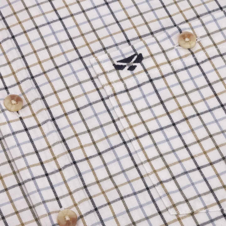 Hoggs of Fife KESSOCK SS TATTERSALL SHIRT BLUE/OLIVE