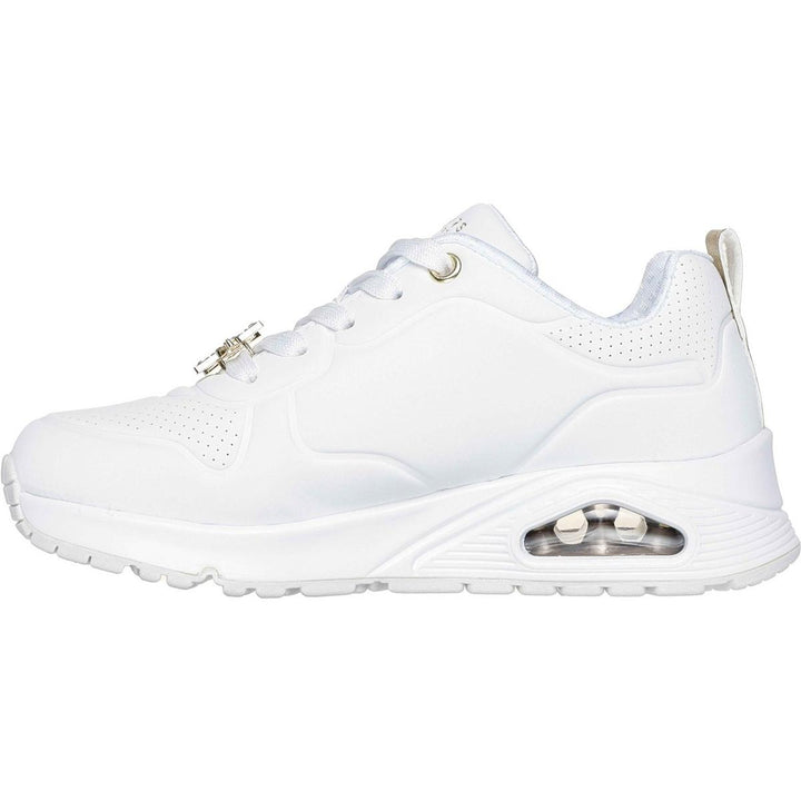 Skechers Uno Gen1 Trendy Jewels Trainer White/Gold