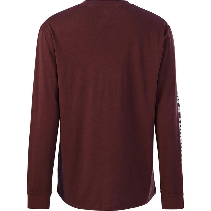 Hard Yakka Heritage Icon Long Sleeve Tee Burgundy – view 3