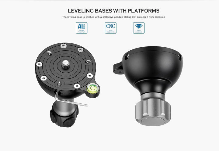 Leofoto YB-75LP Long-Handle Levelling Base for 75mm Bowl