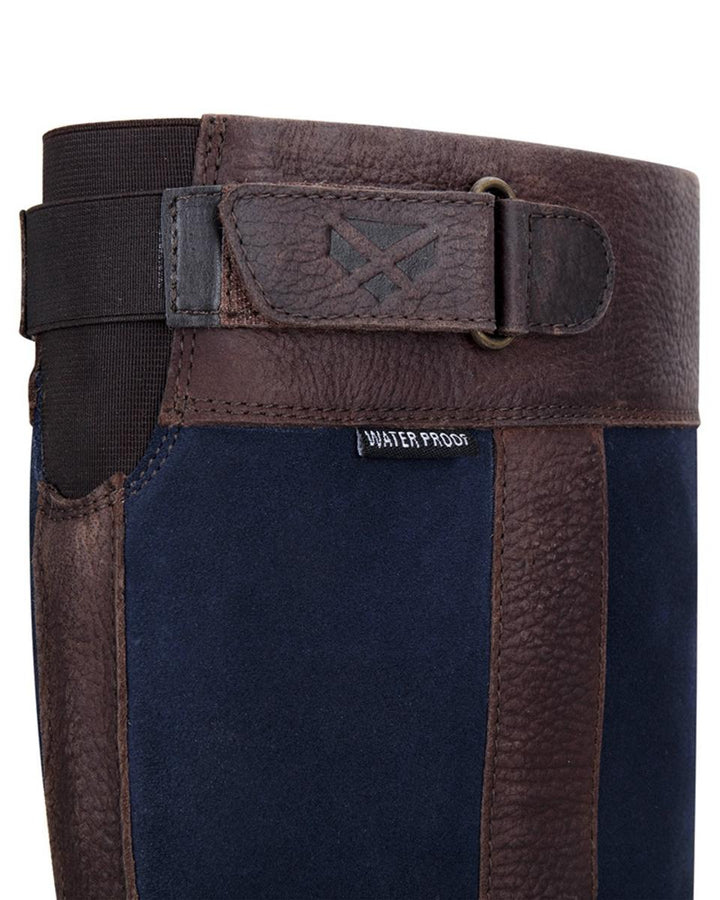 Hoggs of Fife Cleveland II Ladies Country Boot Dark Brown/Navy