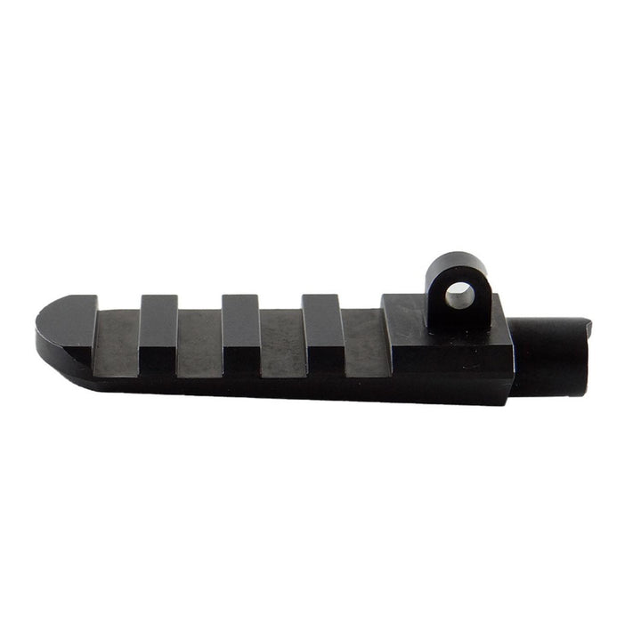 Nieload Blaser R8 rail from the opposite side, showing the slotted Picatinny top and the rounded sling swivel eye