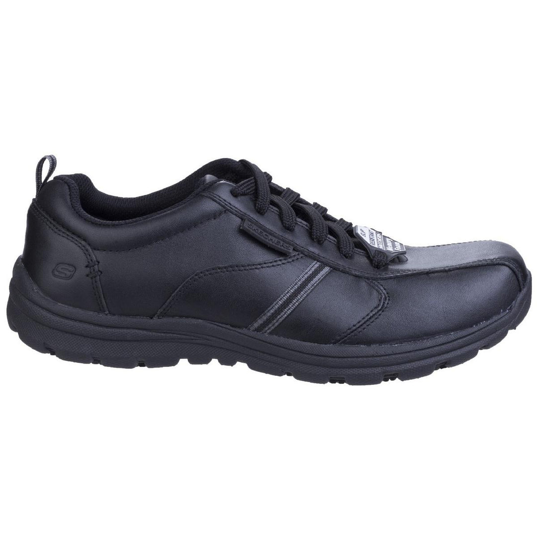 Skechers Workwear Hobbes Frat Lace Up Occupational Shoe Black