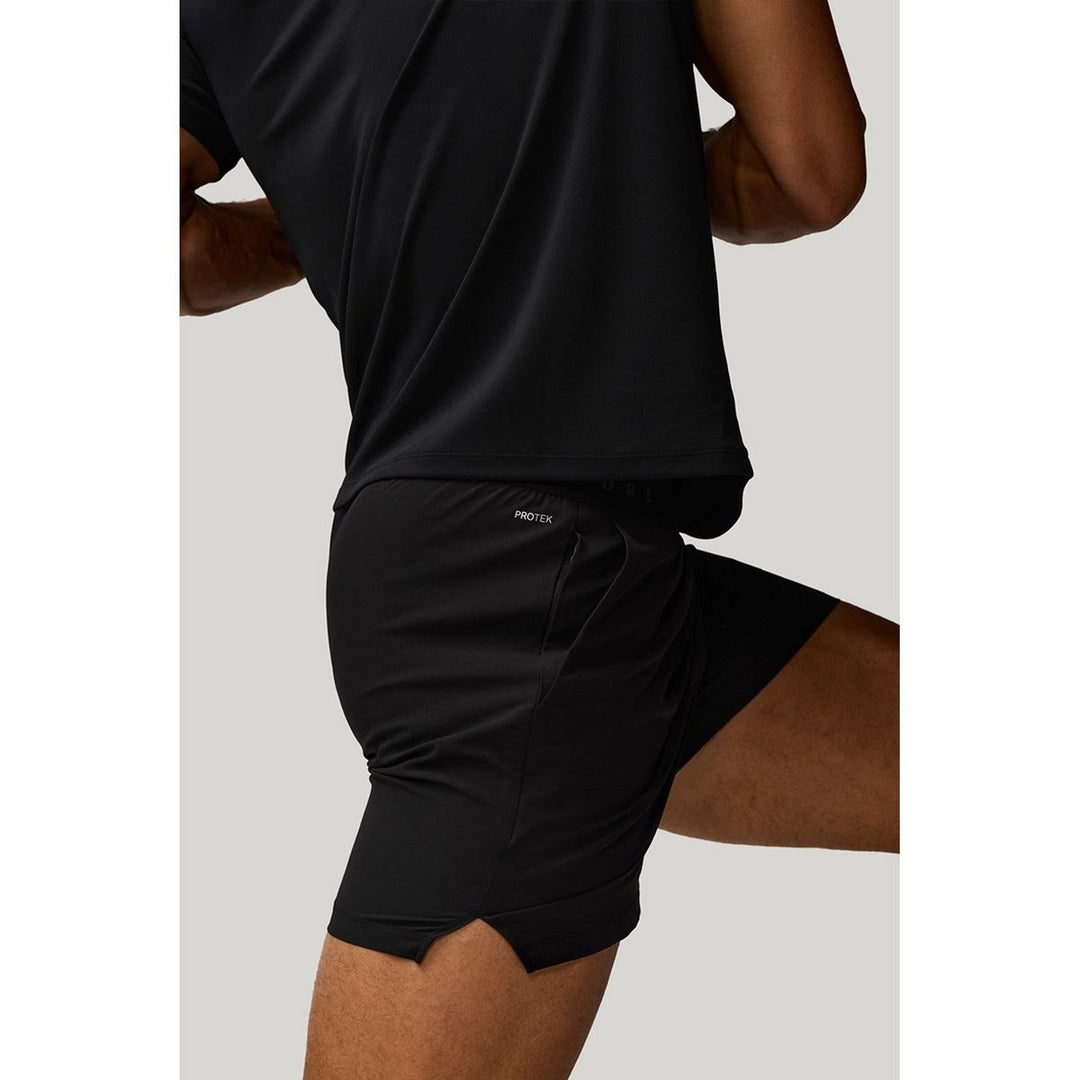 Castore 5" BRANDED ELASTIC SHORTS CASTORE BLACK/CASTORE GUNM – view 5