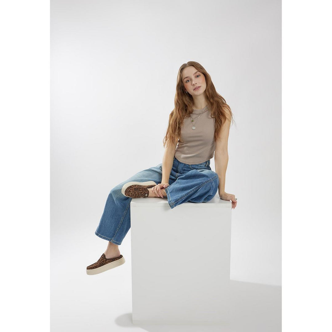 HEYDUDE Austin Lift Classic Mule Brown Leopard