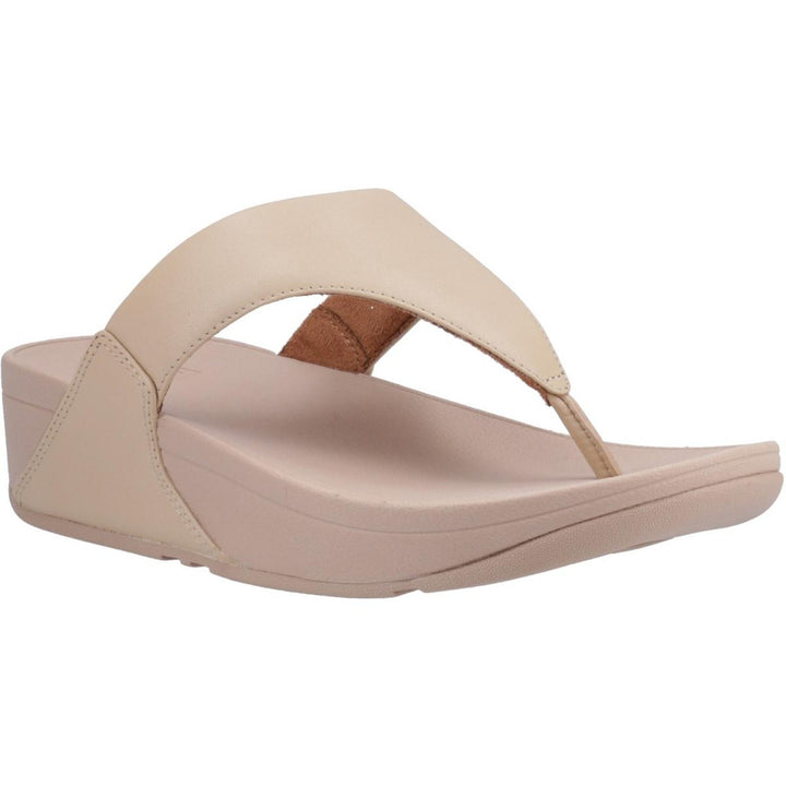 Fitflop Lulu Leather Toe-Post Sandals Classic Beige