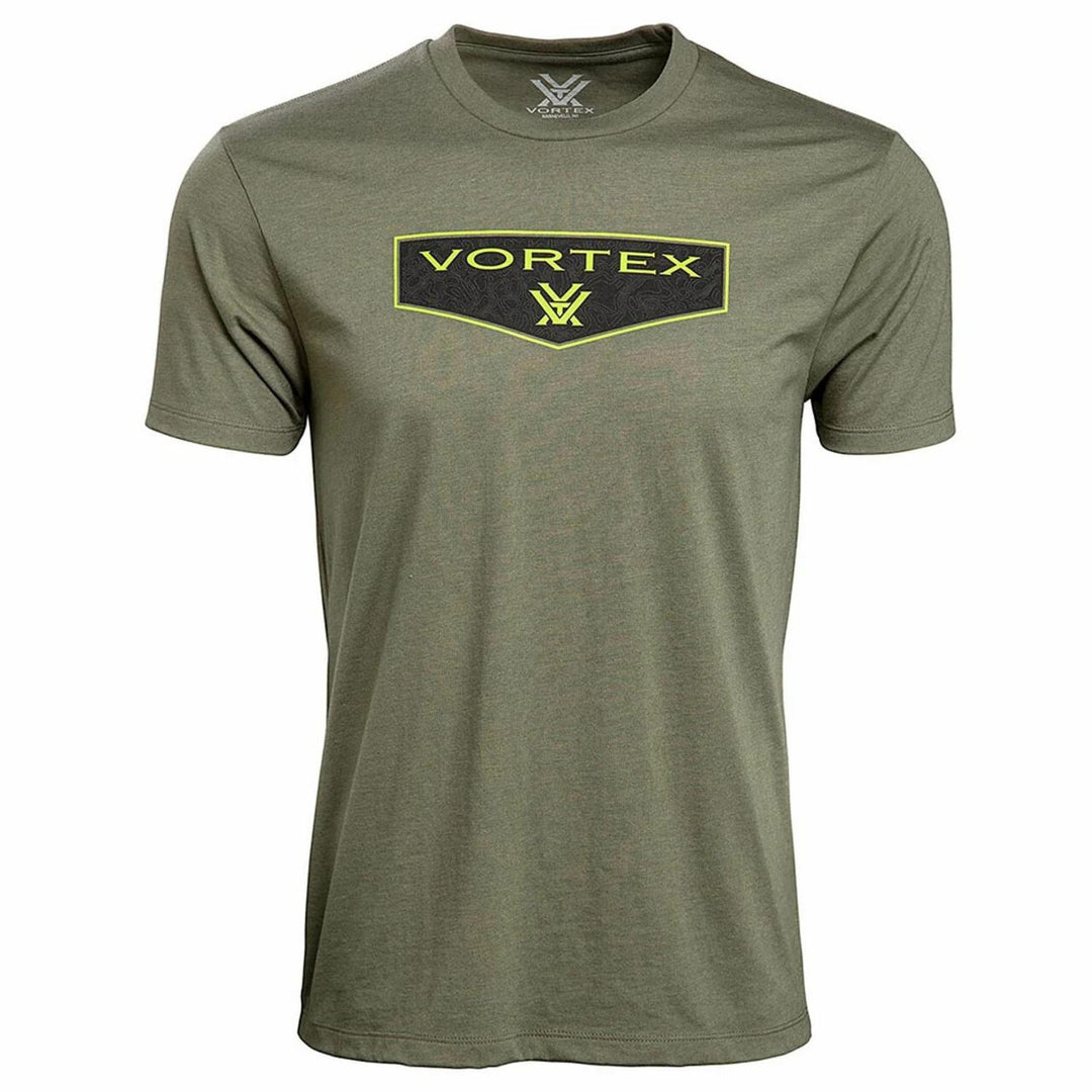Vortex Men's Shield T-Shirt Charcoal Heather