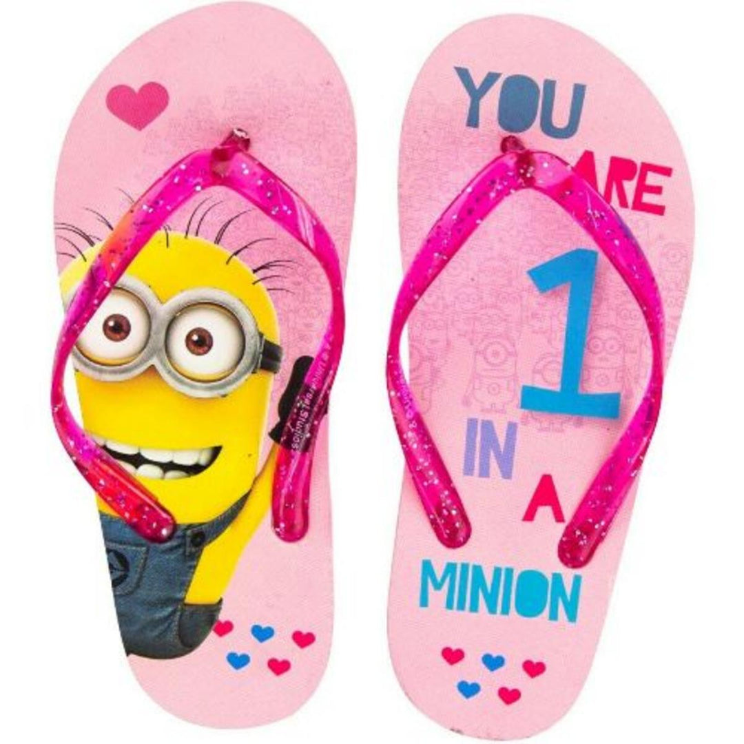 ek Wholesale Girls Licenced Minions Flip Flops