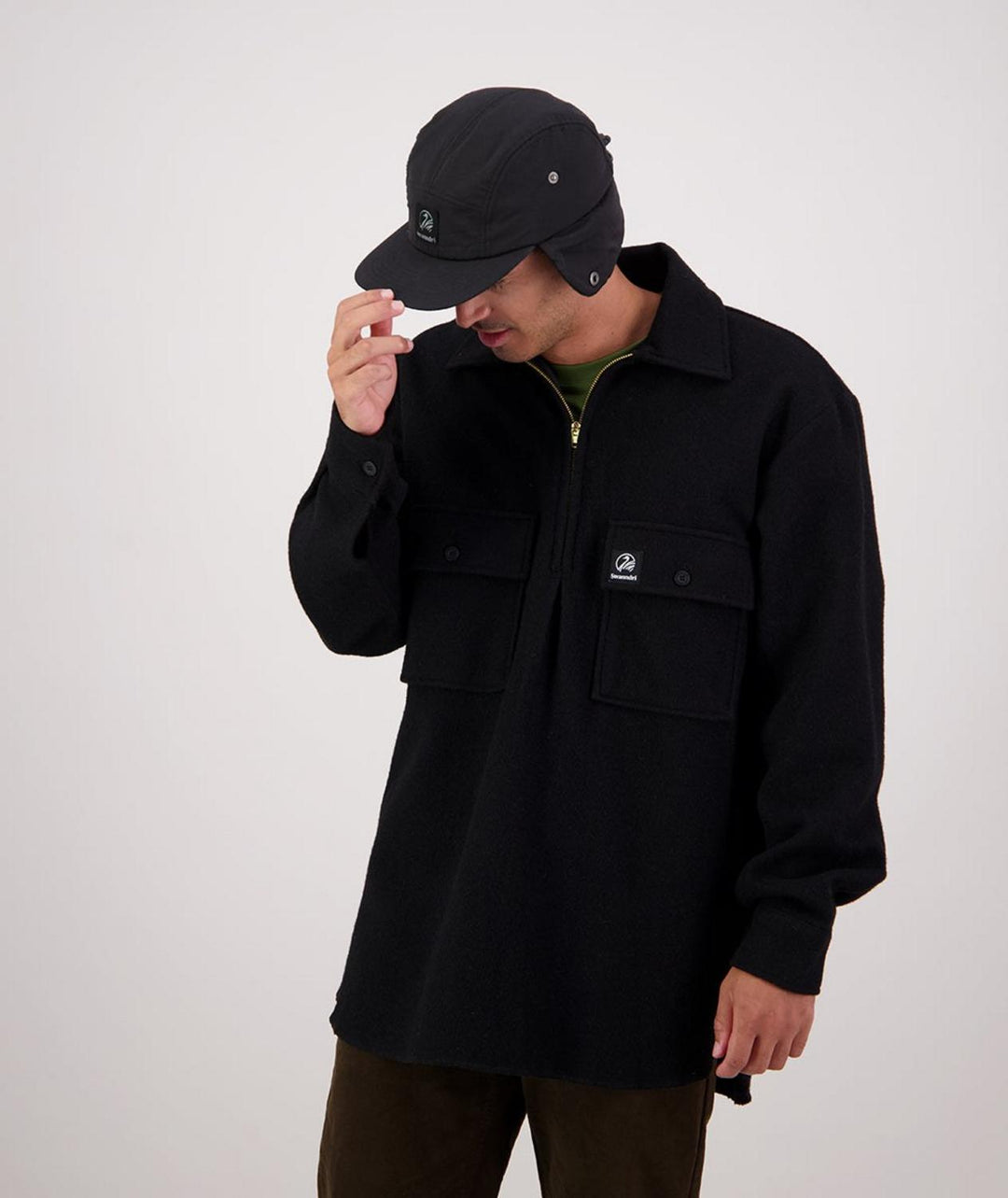 Swanndri Men's Ranger Wool Bushshirt with Zip-up Front